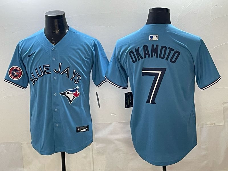 Men 2026 Toronto Blue Jays #7 Okamoto Light Blue Game Nike MLB Jersey style 002
